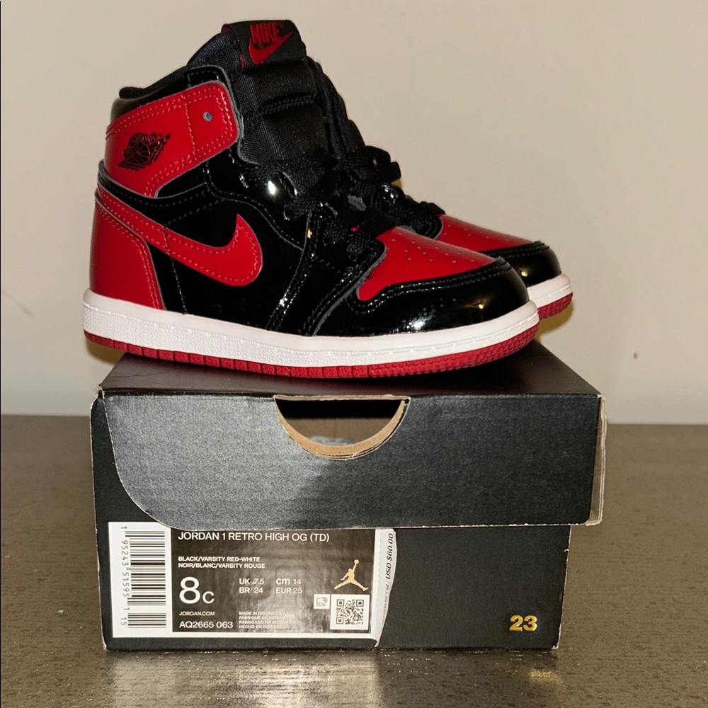 Nike Kids High Top Sneakers - Black and Red